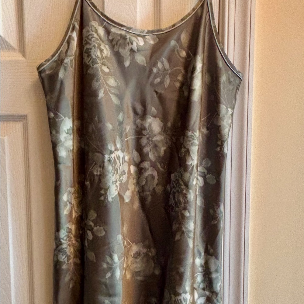Valerie Stevens Satin Camouflage Slip Dress